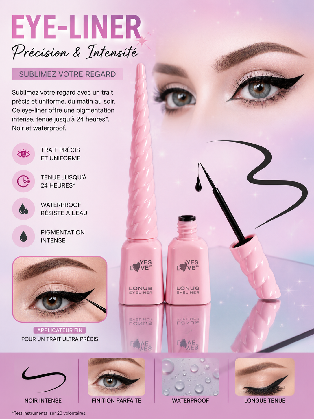 Eye-Liner Noir Intense – Précision & Longue Tenue